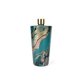 China Modern Teal & Gold Swirl Decorative Bottle manufacturer