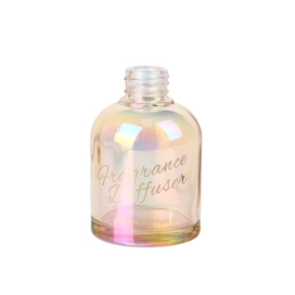 중국 210ml 7oz 전기도금된 무지개 빛깔의 둥근 유리 리드 디퓨저 병(스크류 캡 포함) 제조업체