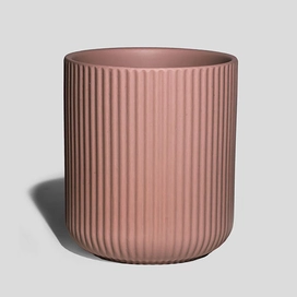 Cina Vasi in ceramica pieghettata ocra da 10 once Vasi per candele vuoti produttore
