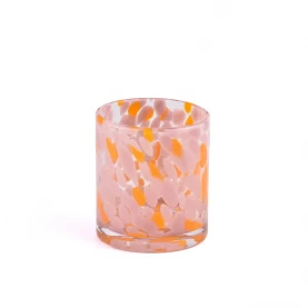 Cina Portacandele in vetro colorato soffiato a mano personalizzato all'ingrosso da 200 ml produttore