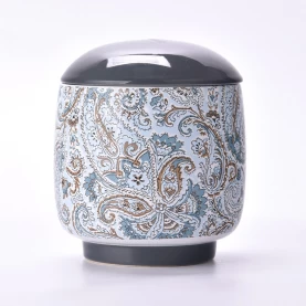 porcelana OEM de vela de cera de tarro de cerámica de yoga natural con tapa de cerámica fabricante
