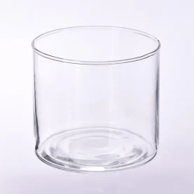 China clear thin wall glass candle jars supplier manufacturer