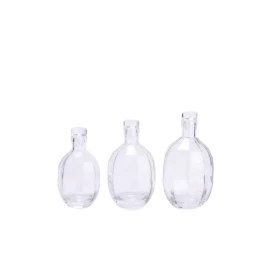 China 8oz Clear Glass bottle with lid home decor manufacturer