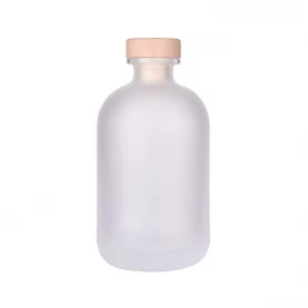 China Wholesale 500ml Frosted Glass Air Diffuser Custom Reed Diffuser Home Fragrance Diffuser with Cork manufacturer