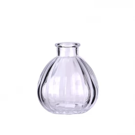 China Wholesale 100ml 150ml Transparent Round Glass Bottle for Fragrance Diffuser manufacturer