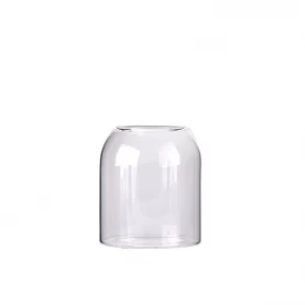 China Supplier 500ml clear round glass candle jar with home decor manufacturer