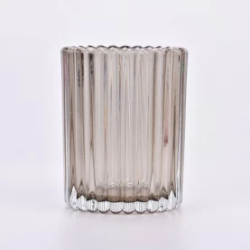 China transparent decor vertical glass candle jar wholesale manufacturer