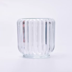 China Unique transparent vertical glass candle jar wholesale manufacturer