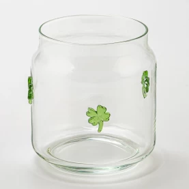 Chine Pocage de bougie en verre transparent à quatre feuilles pour décoration fabricant