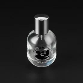 China Luxury Clear Glass Perfume Bottle with silver cap manufacturer