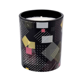 China Wholesale Creative Pattern Glass Candle Jar For Home Ambience Ornament manufacturer