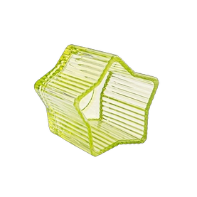 porcelana Tarro de vela de cristal con forma de estrella, tarro de vela engrosado con Raya Vertical transparente, decoración del hogar fabricante