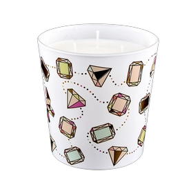 China Wholesale large V-shaped diamond-patterned glass candle jars manufacturer