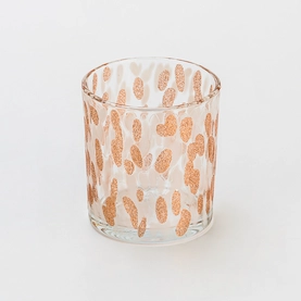 Chine Bougeoir de luxe en verre de 6oz, avec motif à pois dorés, pour verser des bougies parfumées, décoration de maison et affichage de table fabricant