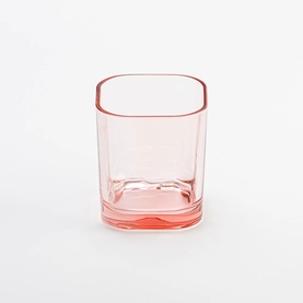 China Transparent Glossy Pink Glass Candle Jar for Scented Candles Reusable Decorative Holder for Bulk Wholesaling manufacturer