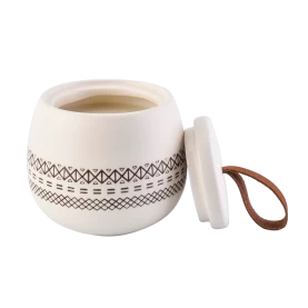 China 12oz 13oz Matte ceramic candle jar with lid ball-shape manufacturer
