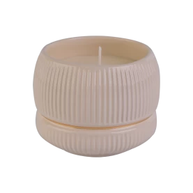 China 13oz ceramic candle jars onion shape Sunny Glassware design manufacturer