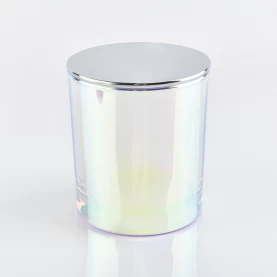 China Glass candle jar 6 oz 8 oz candle jar with zinc alloy lid manufacturer