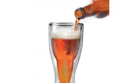 Beer glass hop side down