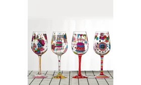 الصين عيد الميلاد نظارات النبيذ الصانع | اليد رسمت النبيذ نظارات مصنع مخصص