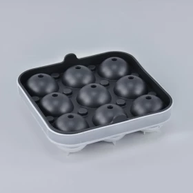 中国 Benhaida プレミアム漏れ防止 2 インチアイスボールメーカー ウイスキー BPA フリー リリースが簡単なシリコン 9 キャビティアイスボール型 メーカー