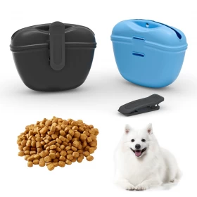 Cina Benhaida Borsa magnetica portatile per cibo per cani di fabbrica per l'addestramento Custodia per cani in silicone con clip in vita senza BPA produttore