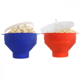 Cina Cina all'ingrosso microonde aria Popcorn Popper fabbrica, silicone Produttore di popcorn ciotola Fornitore produttore