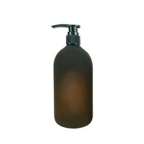 China Promotional Price clear frosted plastic bottles body wash for shampoo and cosmetic 500 ml plastic bottle manufacturer