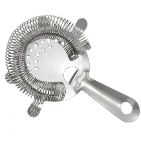 China Polished Stainless Steel Four Prong Hawthorn Strainer Cocktail Strainer manufacturer