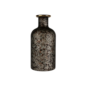 China Speckled Glass Reed Diffuser Bottle with Gold Rim manufacturer