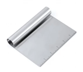 China Stainless Steel Kitchen Food Dough Scraper Factory Pastry Dough Cutter Chopper Scraper manufacturer