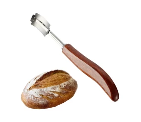 China Adjustable Kitchen Diy Baking Accessories Tools PP Cover Wooden Handle Lame Bread Knife manufacturer