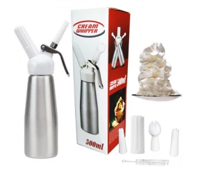 China 500ml Aluminum 8g N2O Cream Charger Whip Machine Whipping 0.5 Liter Cream Dispenser manufacturer