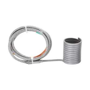 China 35mm Spring Heater High Temperature Heating Coil with Thermocouple Spring Coil Heater manufacturer