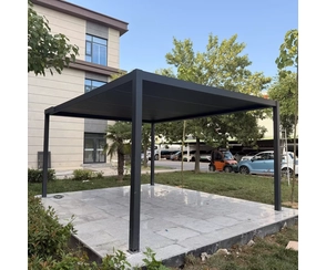 Huasheng Installs Premium Outdoor Shutter Pergola: Shading Meets Architecture