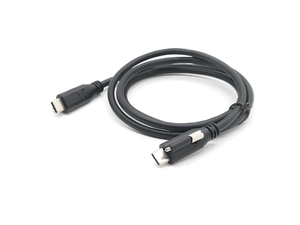 الصين واحد المسمار قفل USB 3.1 نوع C ذكر إلى ذكر كابل مع تصميم لوحة جبل الصانع