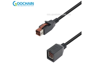 24V POWERDUSB延长电缆黑色6英尺