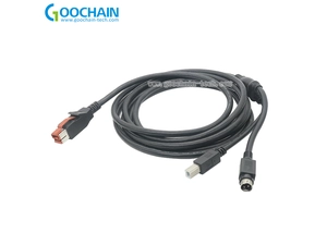 OEM ODM 24V PoweredUSB TO 3PIN HosidenUSB B PoweredUSB 电缆