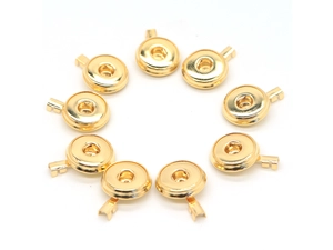 
Banhado a ouro Crimpable ECG EEG EKG Botão Snap para dezenas de fios condutores