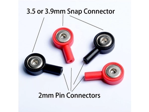 Adaptadores de pino de eletrodo para conexão de encaixe Adaptadores de fio de chumbo de dezena - Conector de encaixe de 2 mm para pino de 3,5 mm e 3,9 mm