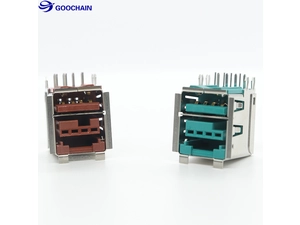 Conector USB alimentado por fêmea SMT 5V 12V 24V