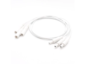 定制安规插头 dc 2.35mm 至 2.0mm 电极针引线用于十个单位