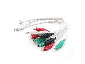 Custom usb tipo c para 4 peças jacaré cabo de teste clipe de crocodilo para usb c cabo adaptador