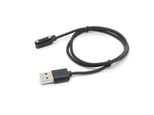 USB personalizado para cabo de pino pogo magnético de 4 pinos de ângulo reto