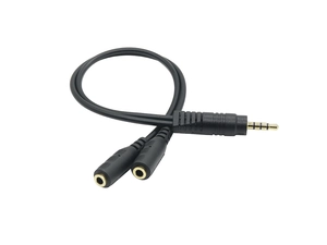 定制分离器 3.5mm 到双 3.5mm 母头适配器音频辅助电缆