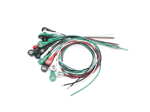 Custom blindado 3.5mm 4.0mm 5.0mm ECG EEG EKG EMG Feminino Snap para abrir o cabo de extremidade china fábrica