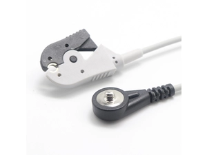 3,5 mm 4,0 mm macho ecg encaixe no cabo de cabo de ligação de pinça/agarrador de clipe de EKG