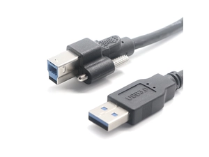 Çin Standart USB 3.0 A erkekten çift vidaya kilitlemeli USB B Erkek yazıcı kablosu üretici firma