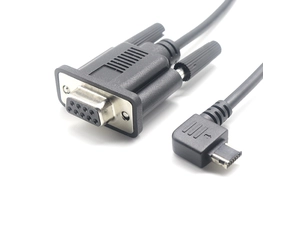 DB9 fêmea para 90 graus de ângulo reto mini usb cabo de console serial de 12 pinos para interruptor de brocado