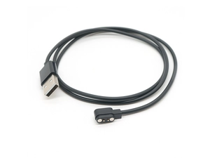 USB para cabo de carregamento magnético de pino pogo de 2 pinos de 2,84 mm com mola